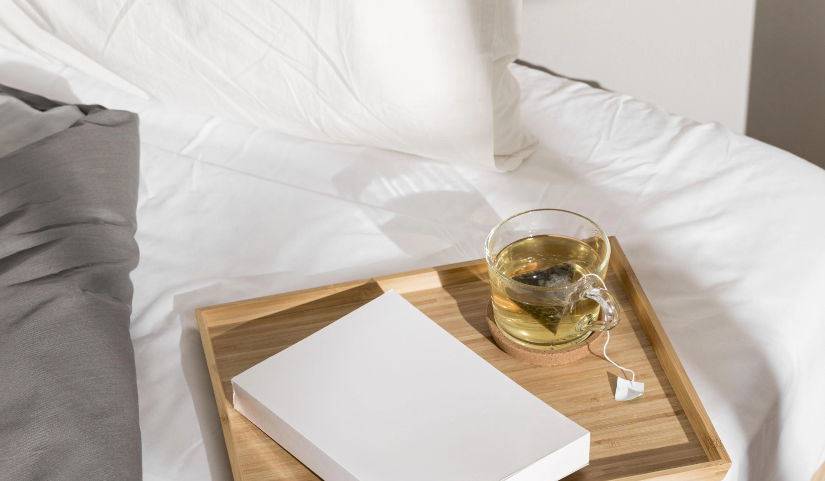 book-glass-tea-top-bed